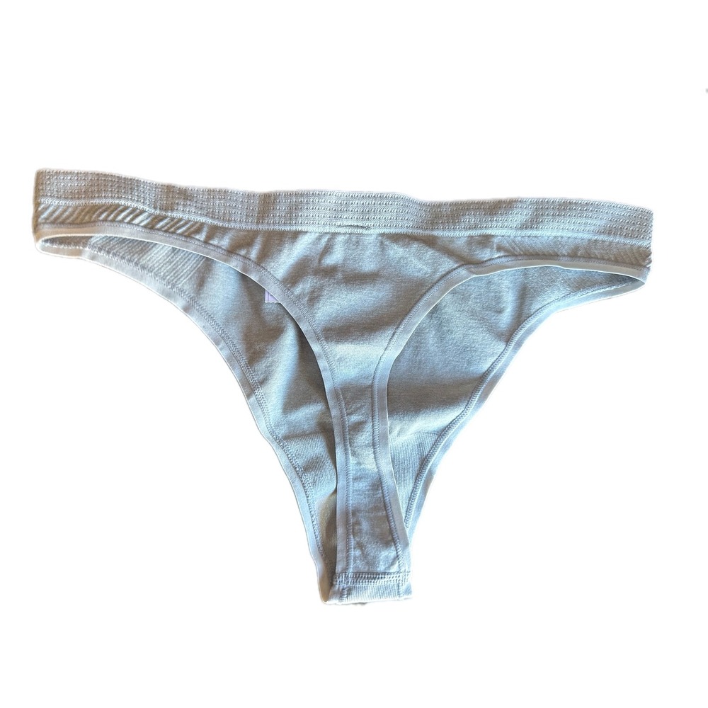Auden Seamless No Side Seams Thong‎ Light Heather Gray Women's Size L